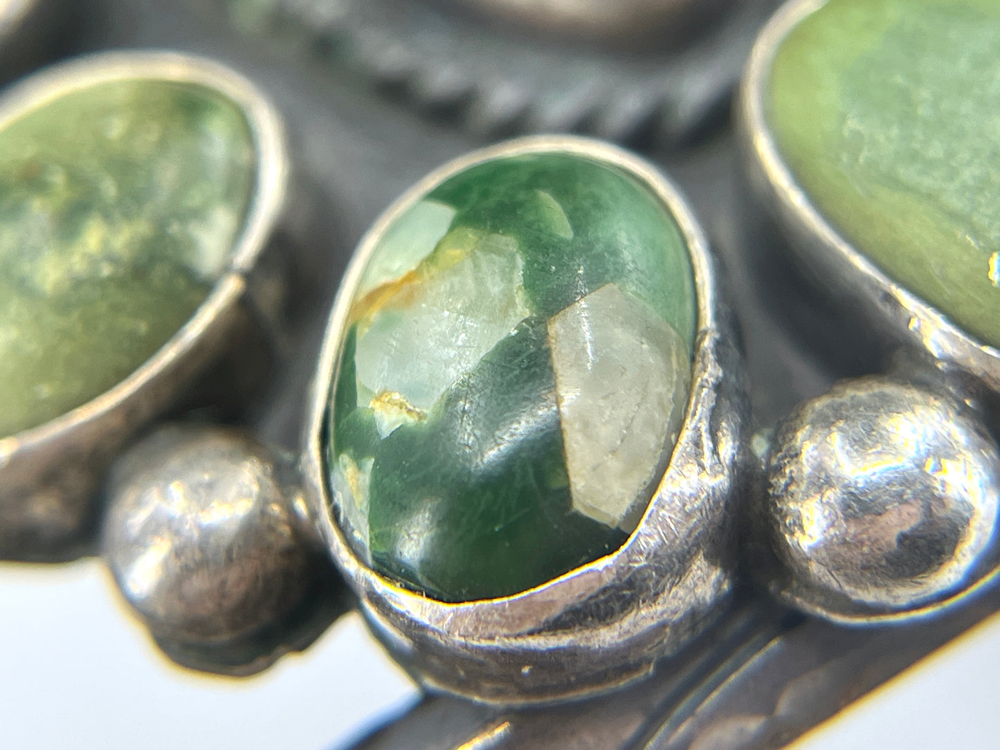Vintage Navajo Green Turquoise Cuff Bracelet