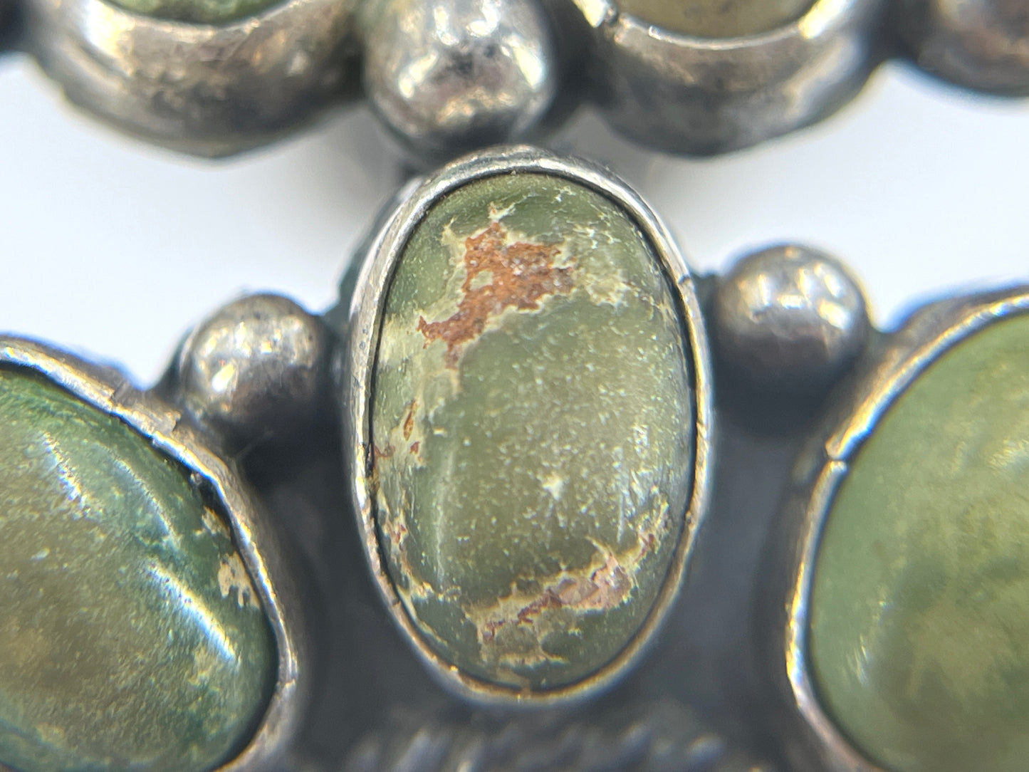 Vintage Navajo Green Turquoise Cuff Bracelet