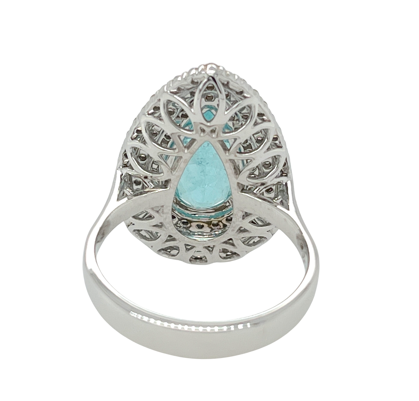 GIA 2.50 ct. Paraiba Tourmaline & Diamond Ring in 18K White Gold