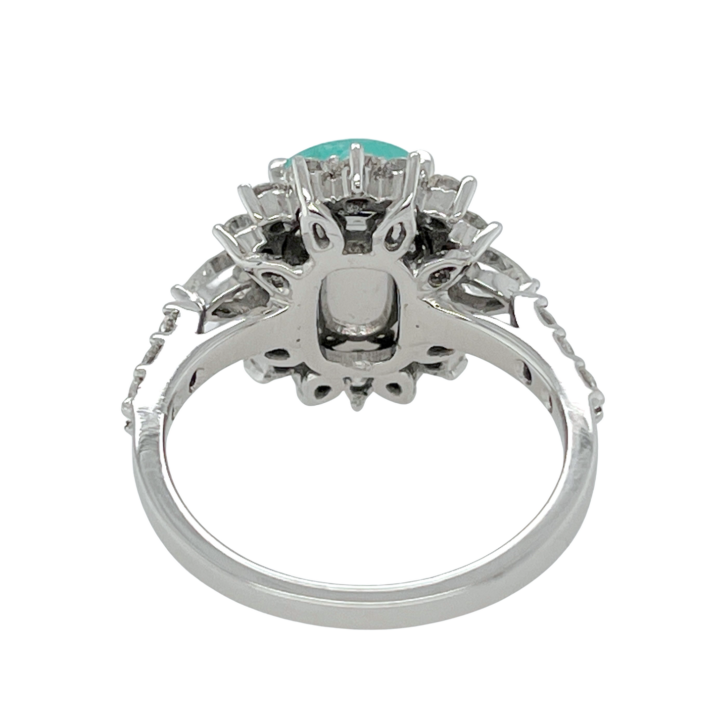 2.67 ct. Paraiba Tourmaline & Diamond Ring in 18K White Gold