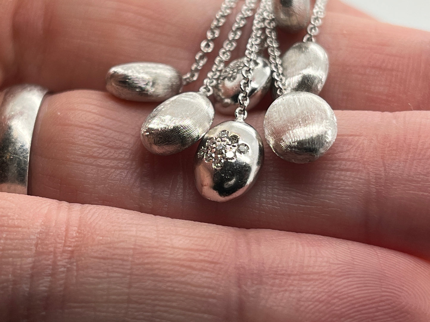 Rare Marco Bicego Diamond Necklace in 18K White Gold