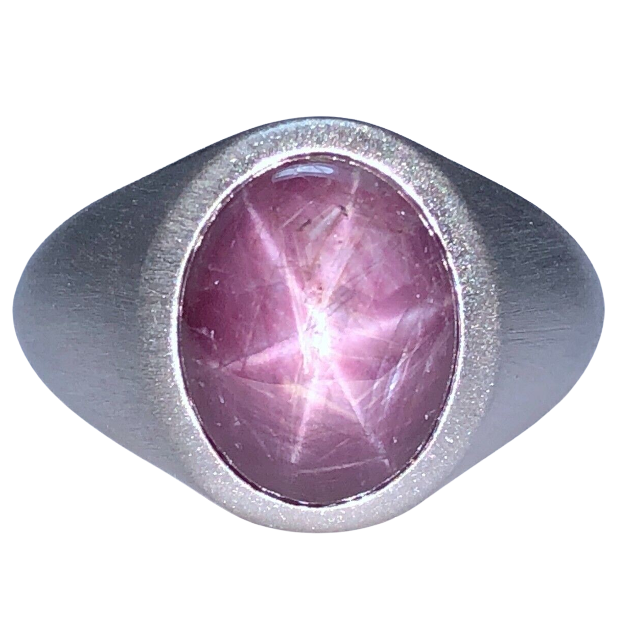 GIA No-Heat Star Sapphire Ring in Platinum – Global Gemology