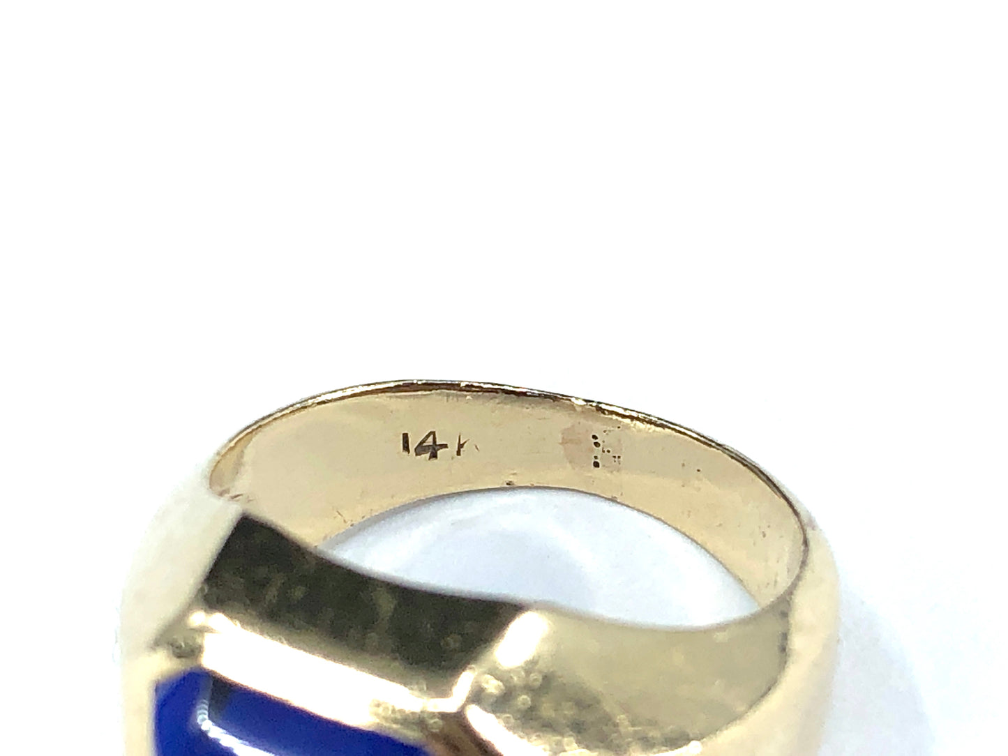 Lab Created Sugarloaf Sapphire and Diamond Ring in 14K Gold