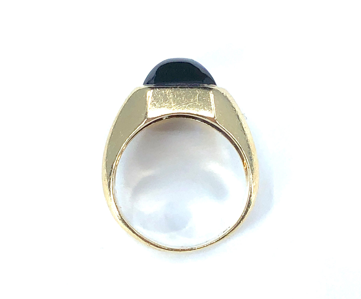 Lab Created Sugarloaf Sapphire and Diamond Ring in 14K Gold