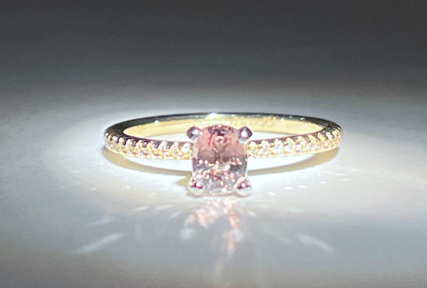 GIA 0.56 ct. Alexandrite & Diamond Engagement Ring in 14K Gold & Platinum