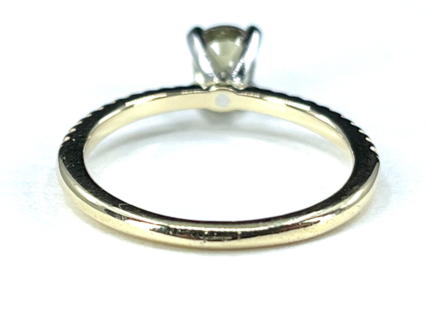 GIA 0.56 ct. Alexandrite & Diamond Engagement Ring in 14K Gold & Platinum