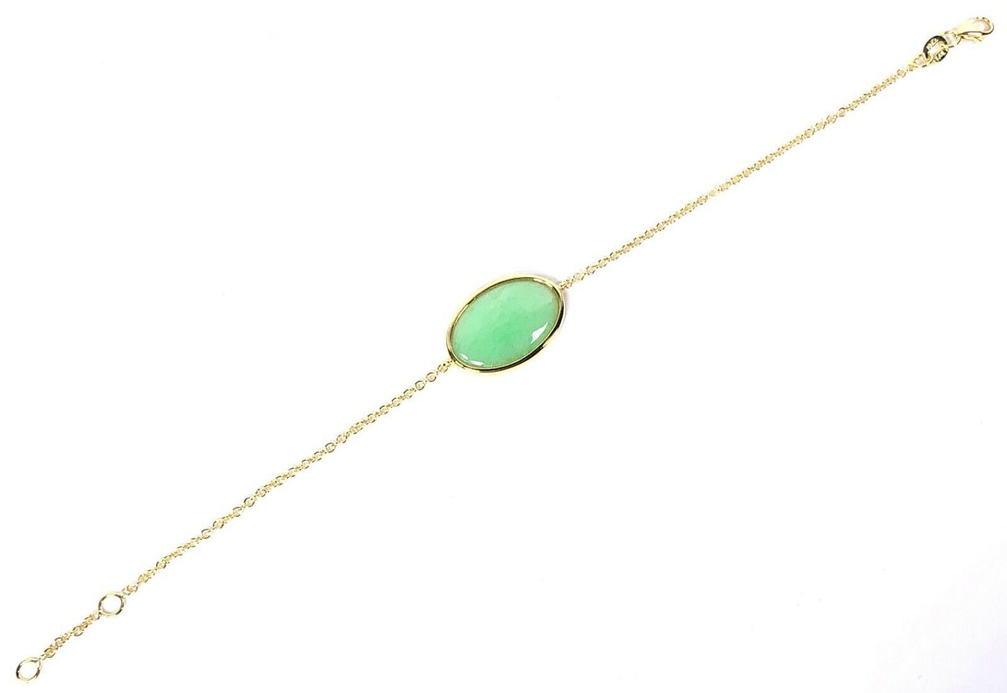 5.04 ct. Type A Jade Bracelet in 18K Yellow Gold