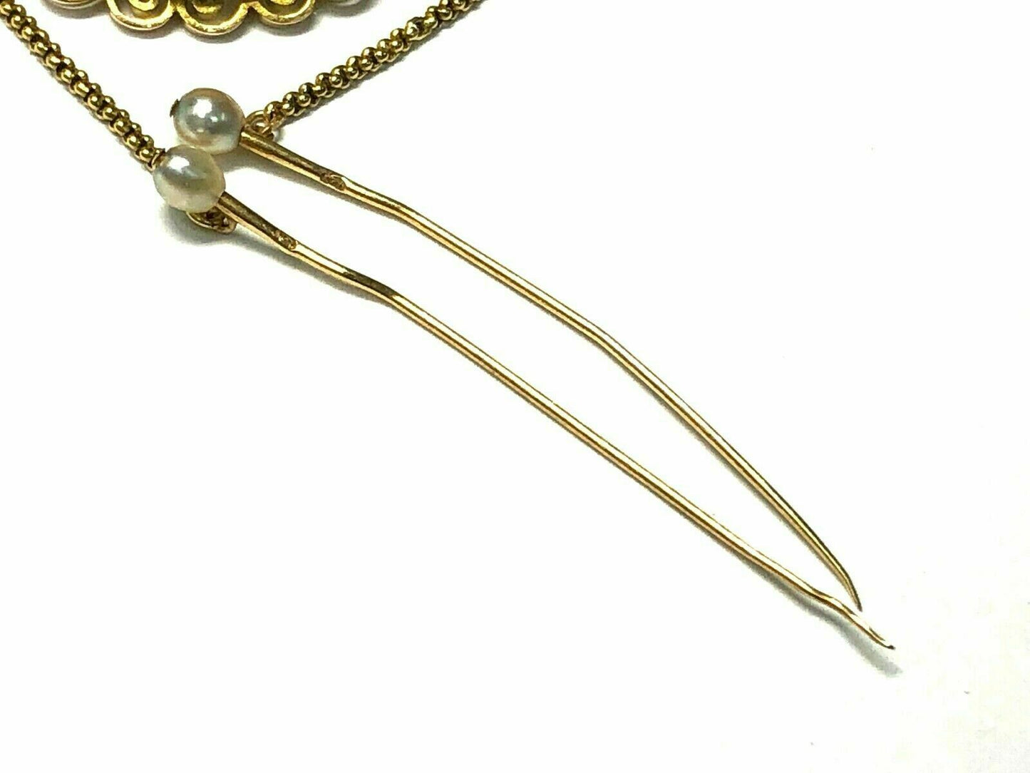 Victorian Era Antique Rose Cut Diamond, Natural Pearl & Enamel Brooch in 18K Gold