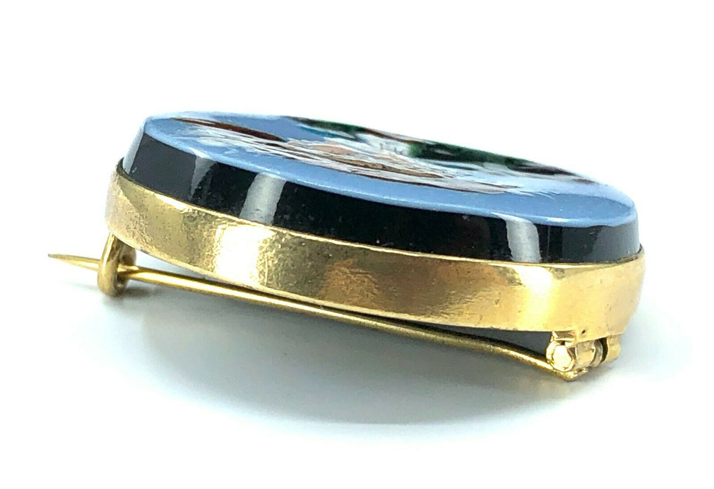 Victorian Era Portrait Brooch in 14K Gold