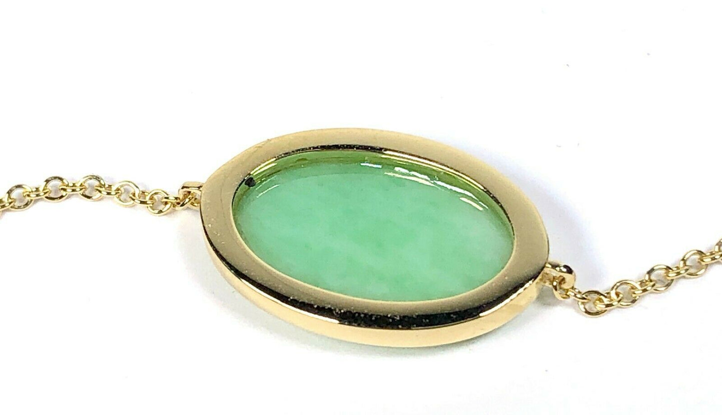 5.04 ct. Type A Jade Bracelet in 18K Yellow Gold