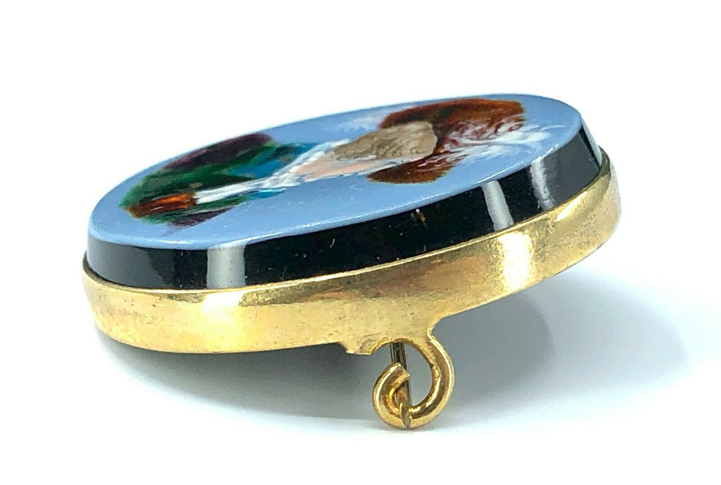 Victorian Era Portrait Brooch in 14K Gold