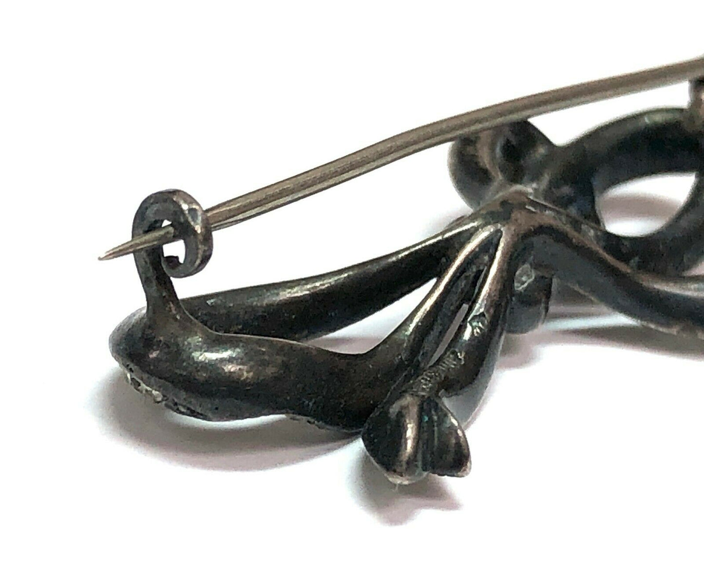 Victorian Era Knoll & Pregizer Old Mine Cut Paste Brooch in Sterling Silver