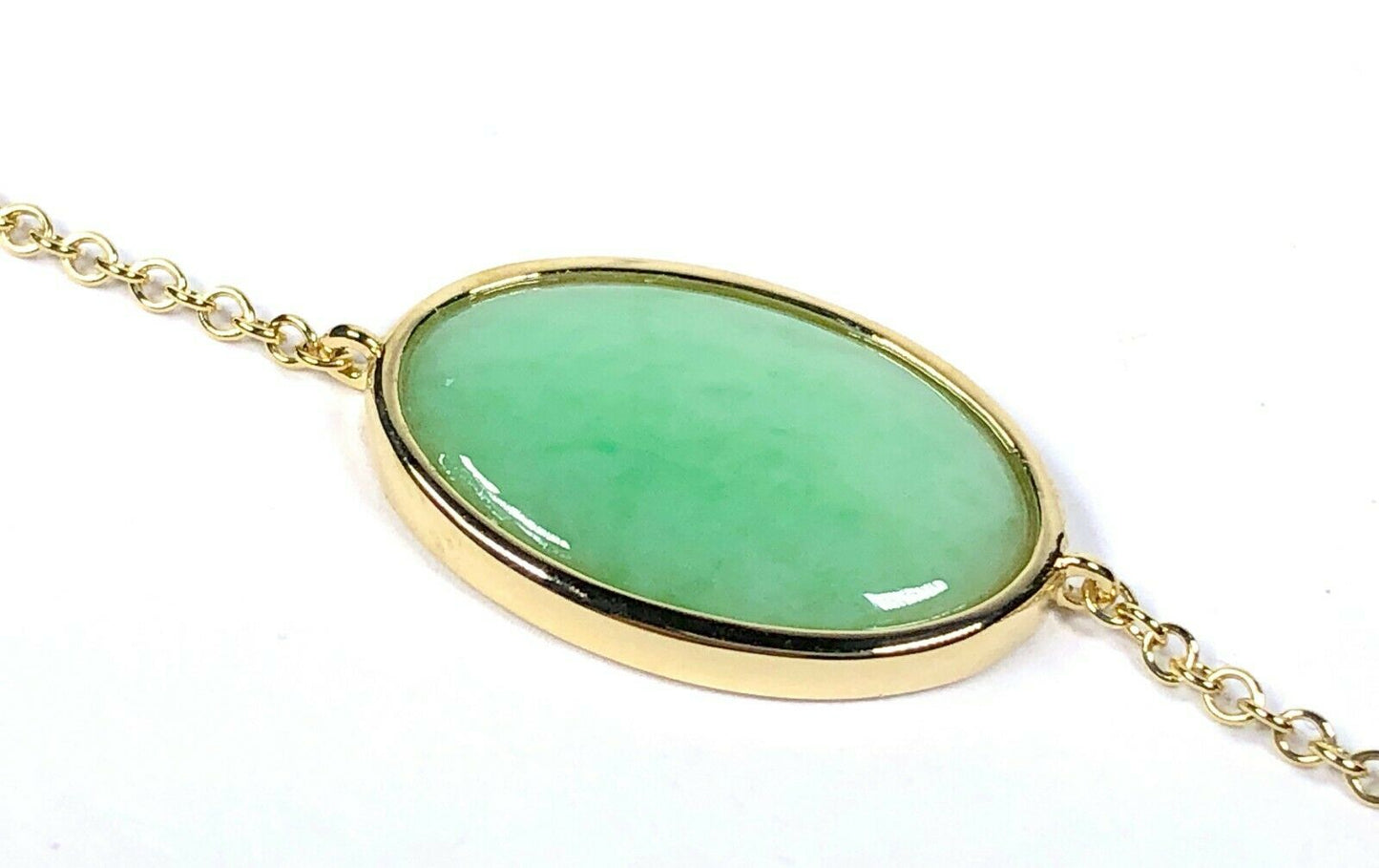 5.04 ct. Type A Jade Bracelet in 18K Yellow Gold