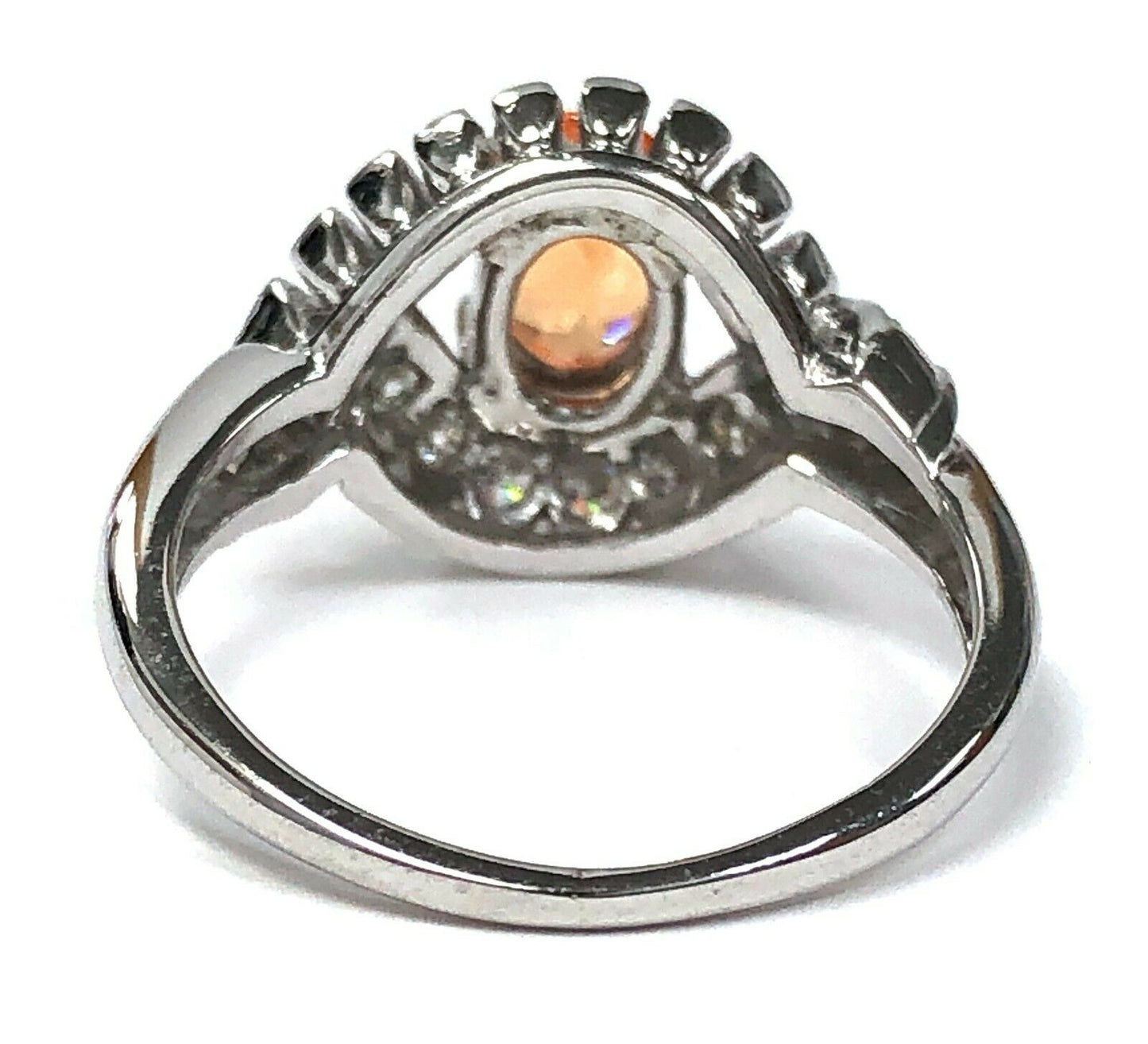 Spessartine & Diamond Ring in Platinum