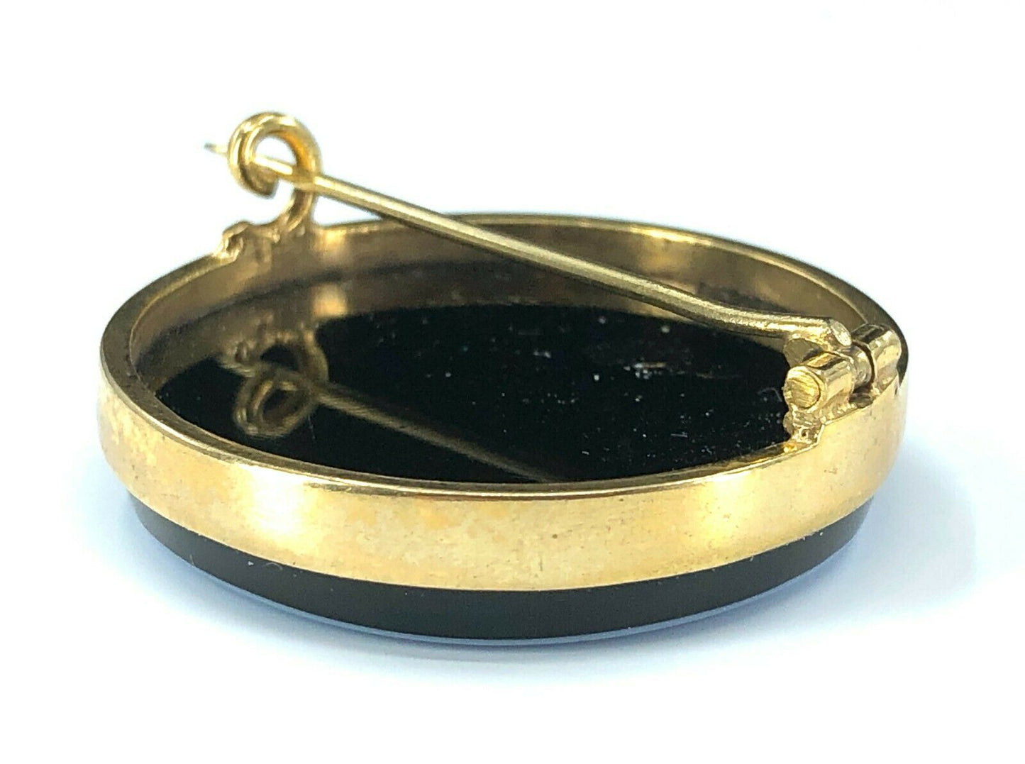 Victorian Era Portrait Brooch in 14K Gold