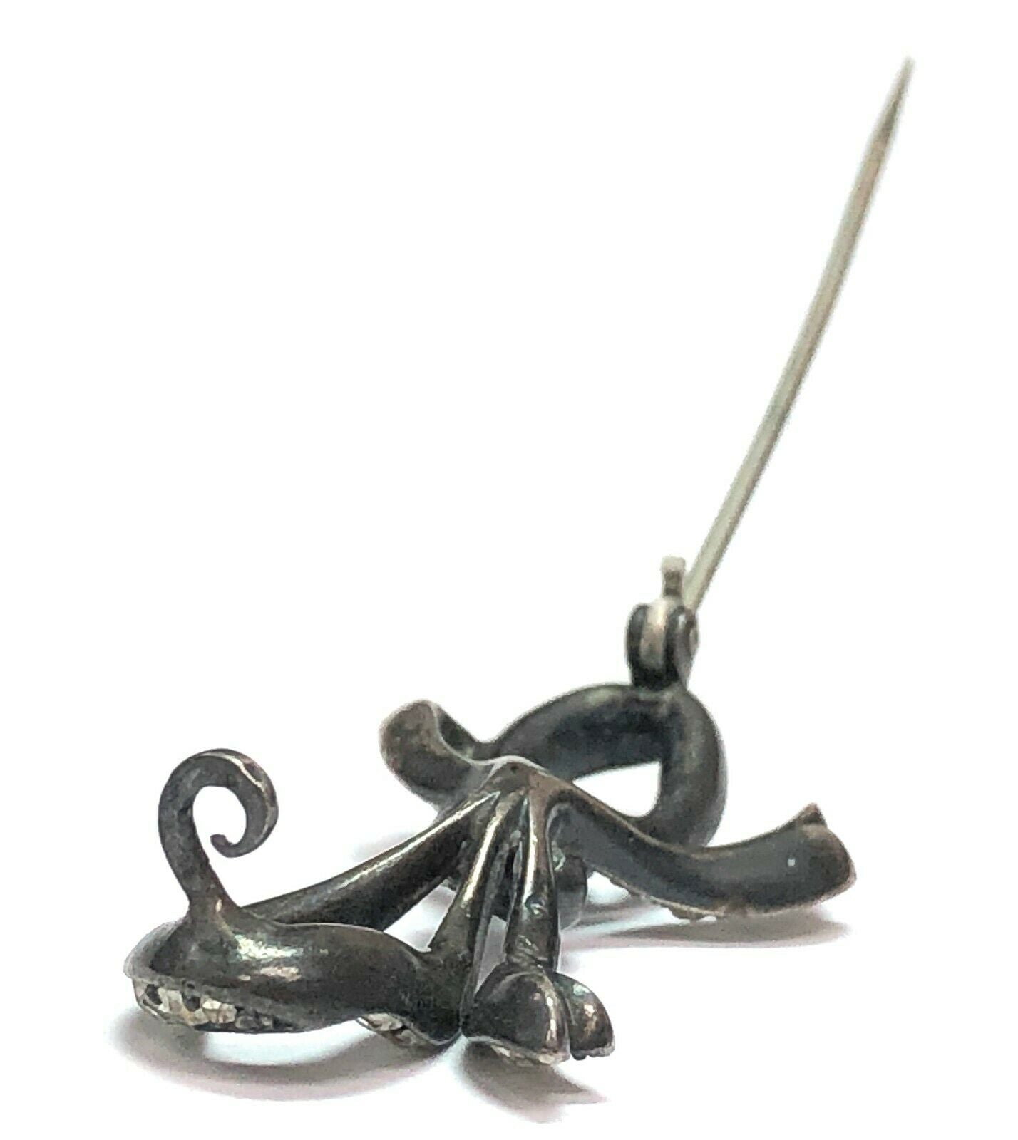 Victorian Era Knoll & Pregizer Old Mine Cut Paste Brooch in Sterling Silver