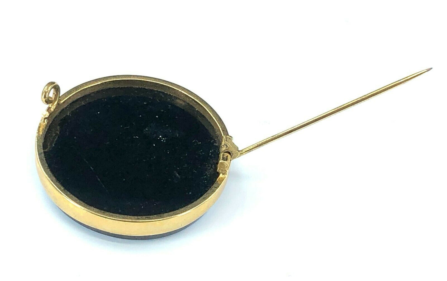 Victorian Era Portrait Brooch in 14K Gold