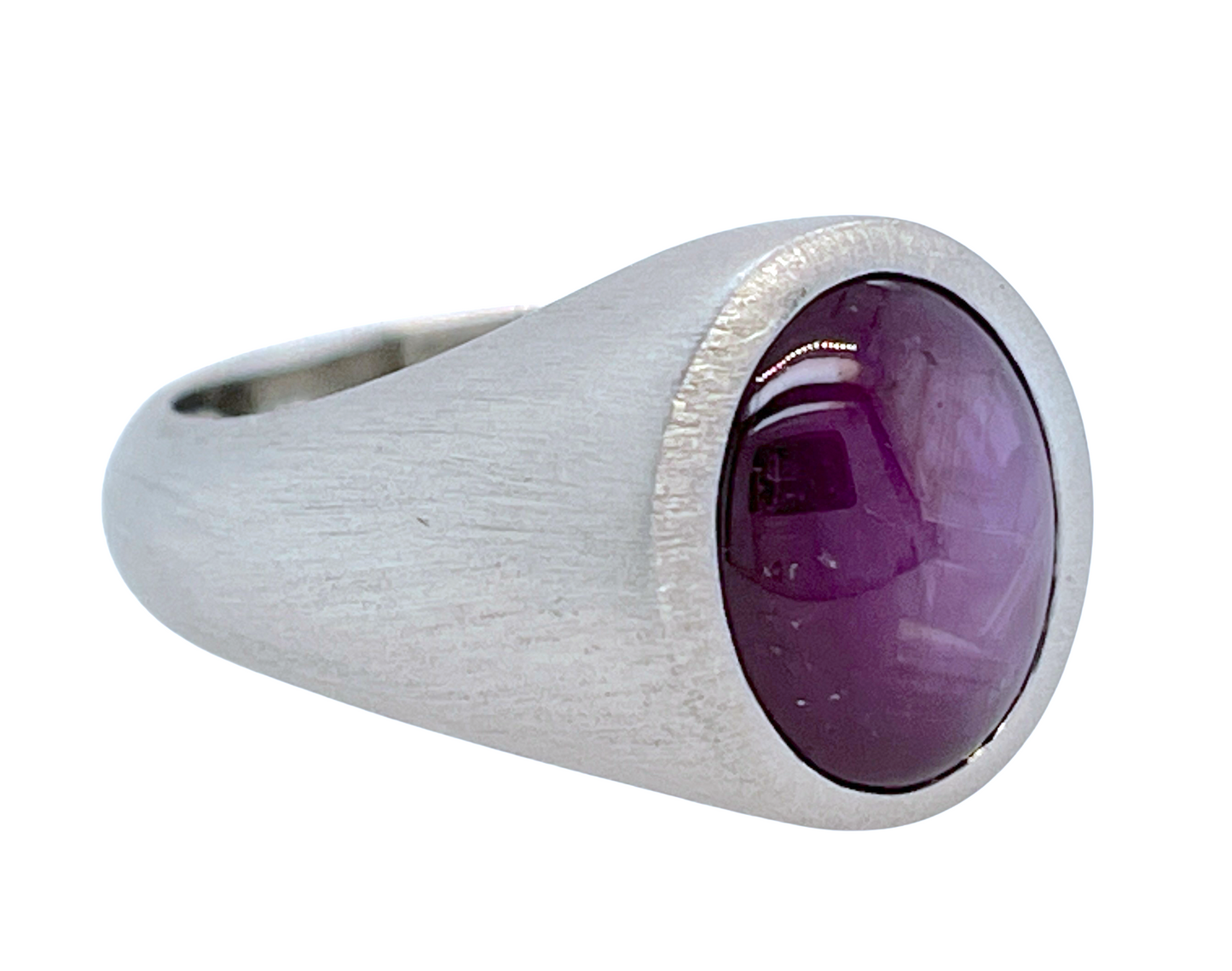 GIA 6.33 ct. No-Heat Star Sapphire Ring in Platinum