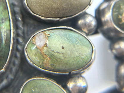 Vintage Navajo Green Turquoise Cuff Bracelet
