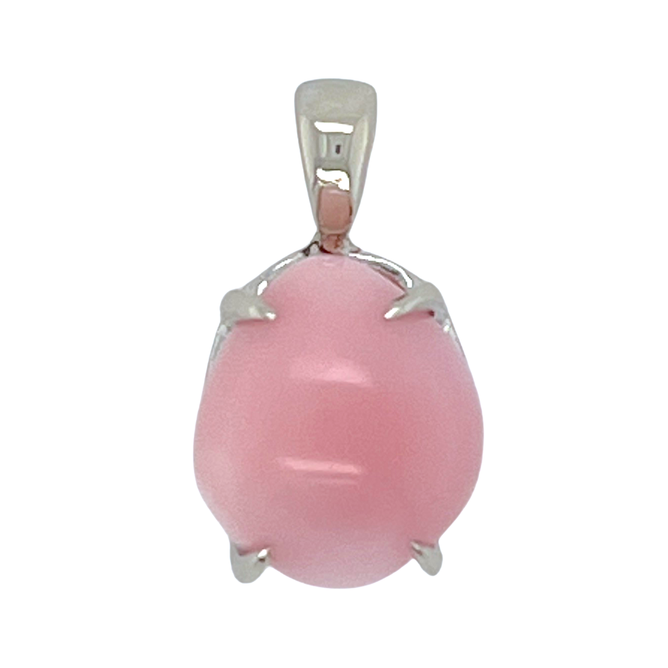 6.90 ct. Natural Pink Conch Pearl Pendant in 14K White Gold