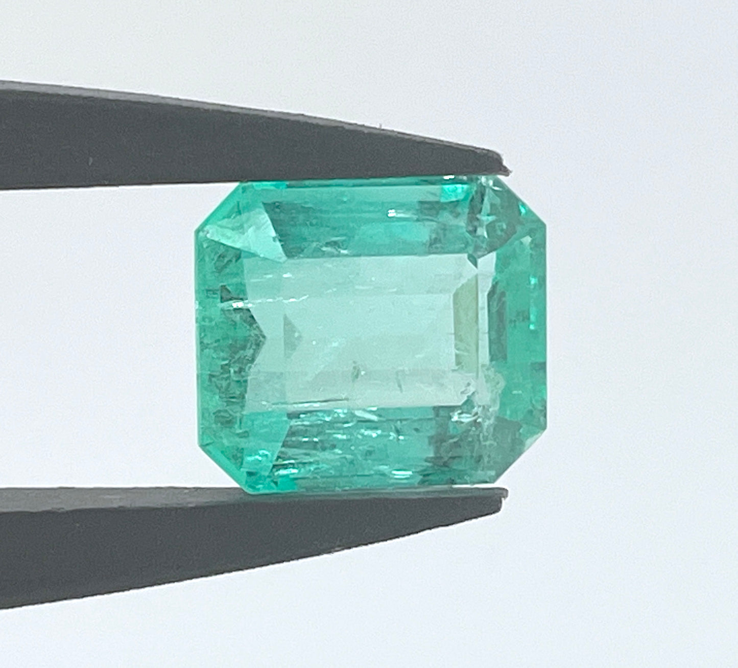GIA 7.08 ct. Light Green Colombian Emerald