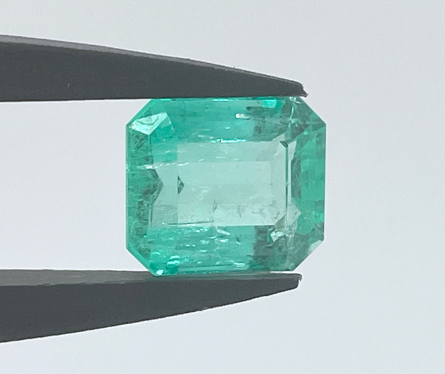 GIA 7.08 ct. Light Green Colombian Emerald