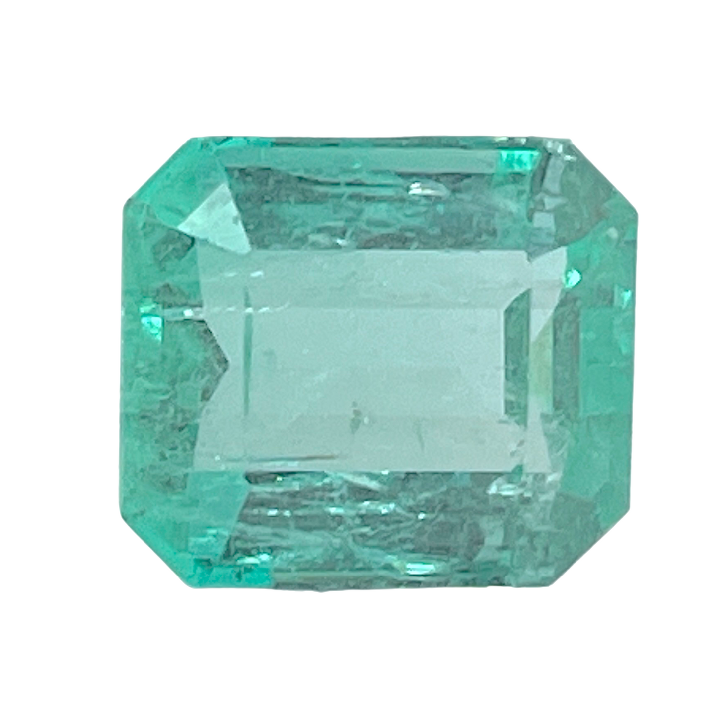 GIA 7.08 ct. Light Green Colombian Emerald