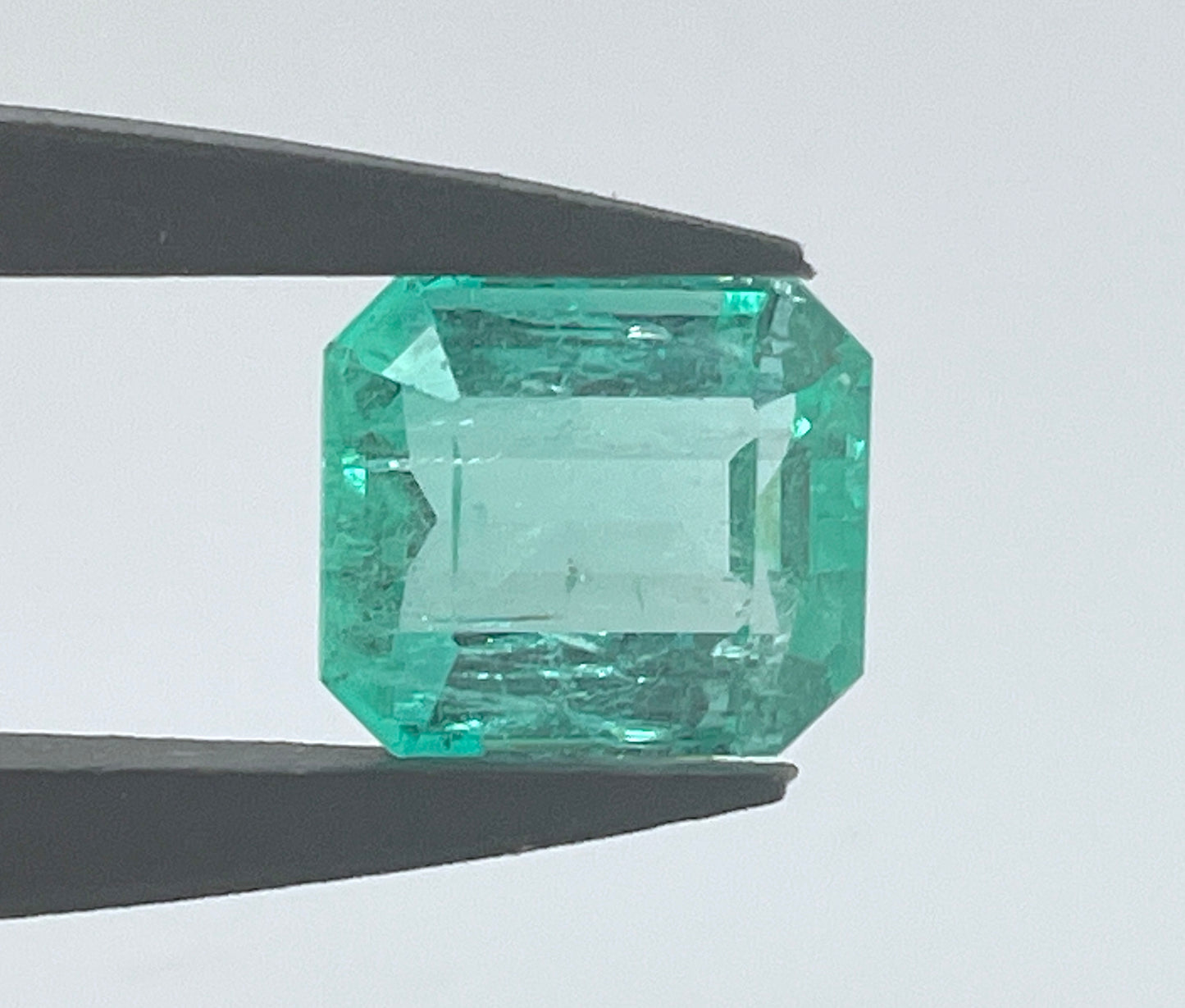 GIA 7.08 ct. Light Green Colombian Emerald