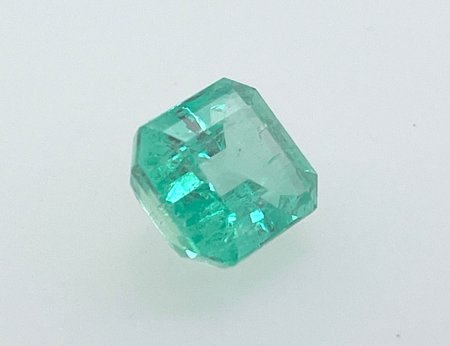 GIA 7.08 ct. Light Green Colombian Emerald