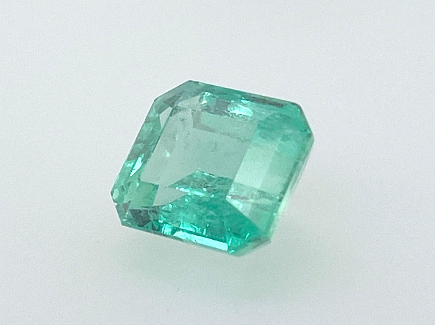 GIA 7.08 ct. Light Green Colombian Emerald