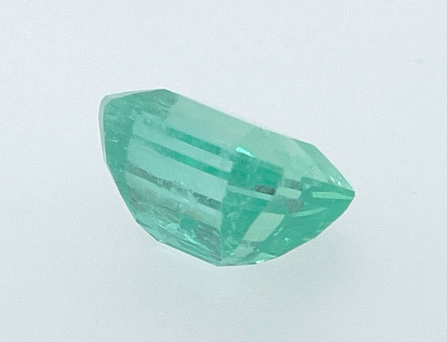 GIA 7.08 ct. Light Green Colombian Emerald