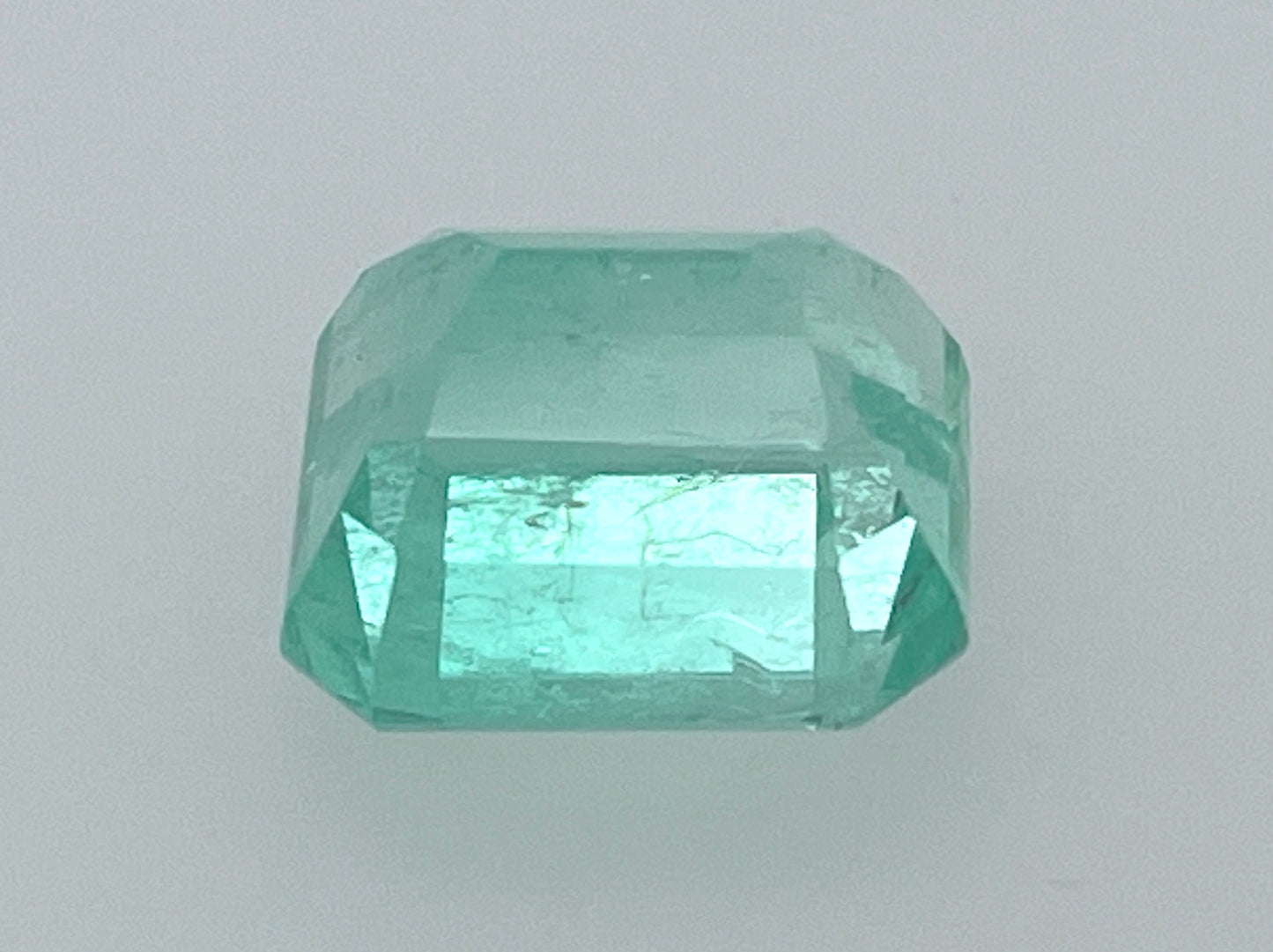 GIA 7.08 ct. Light Green Colombian Emerald