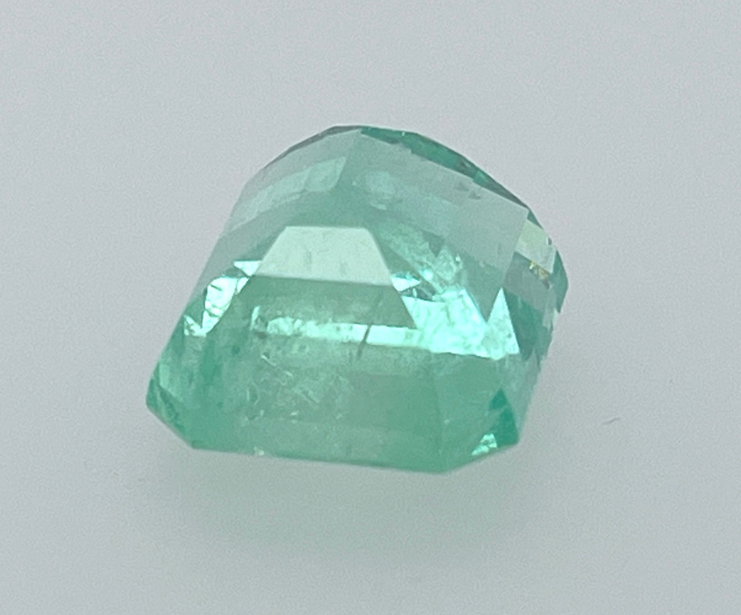 GIA 7.08 ct. Light Green Colombian Emerald