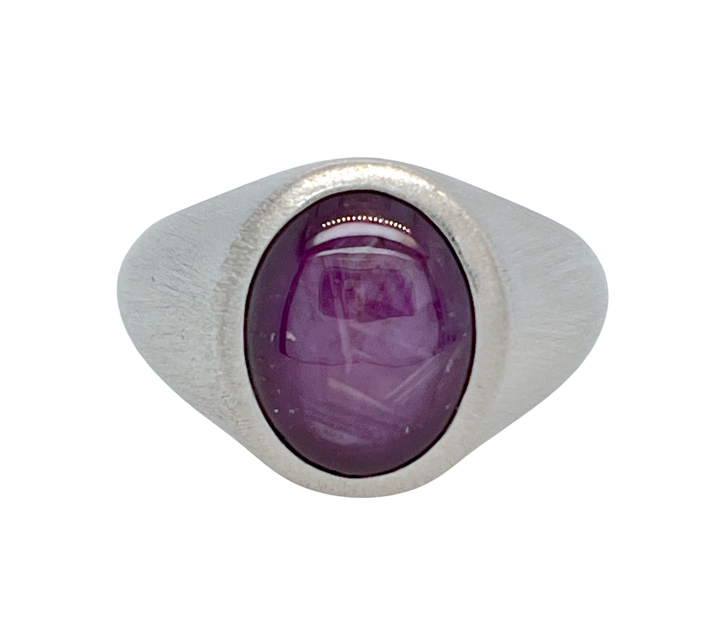 GIA 6.33 ct. No-Heat Star Sapphire Ring in Platinum