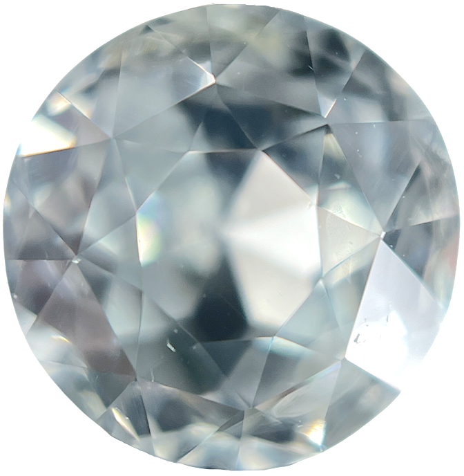 GIA 3.04 ct. Natural No Heat Very Light Blue Sapphire