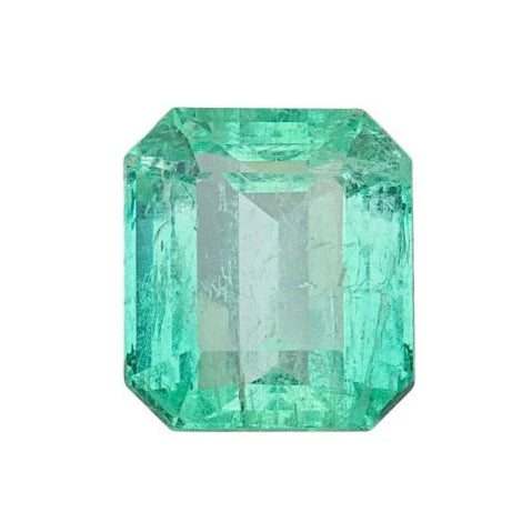 GIA 7.08 ct. Light Green Colombian Emerald