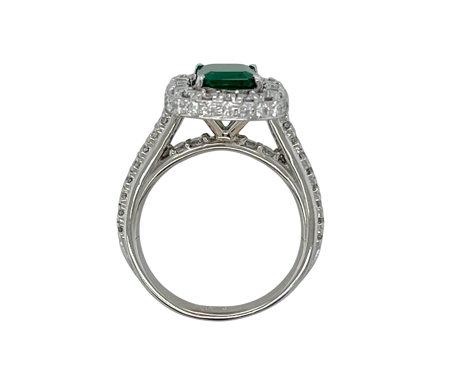 GIA 1.62 ct. Zambian Emerald & Diamond Ring in Platinum
