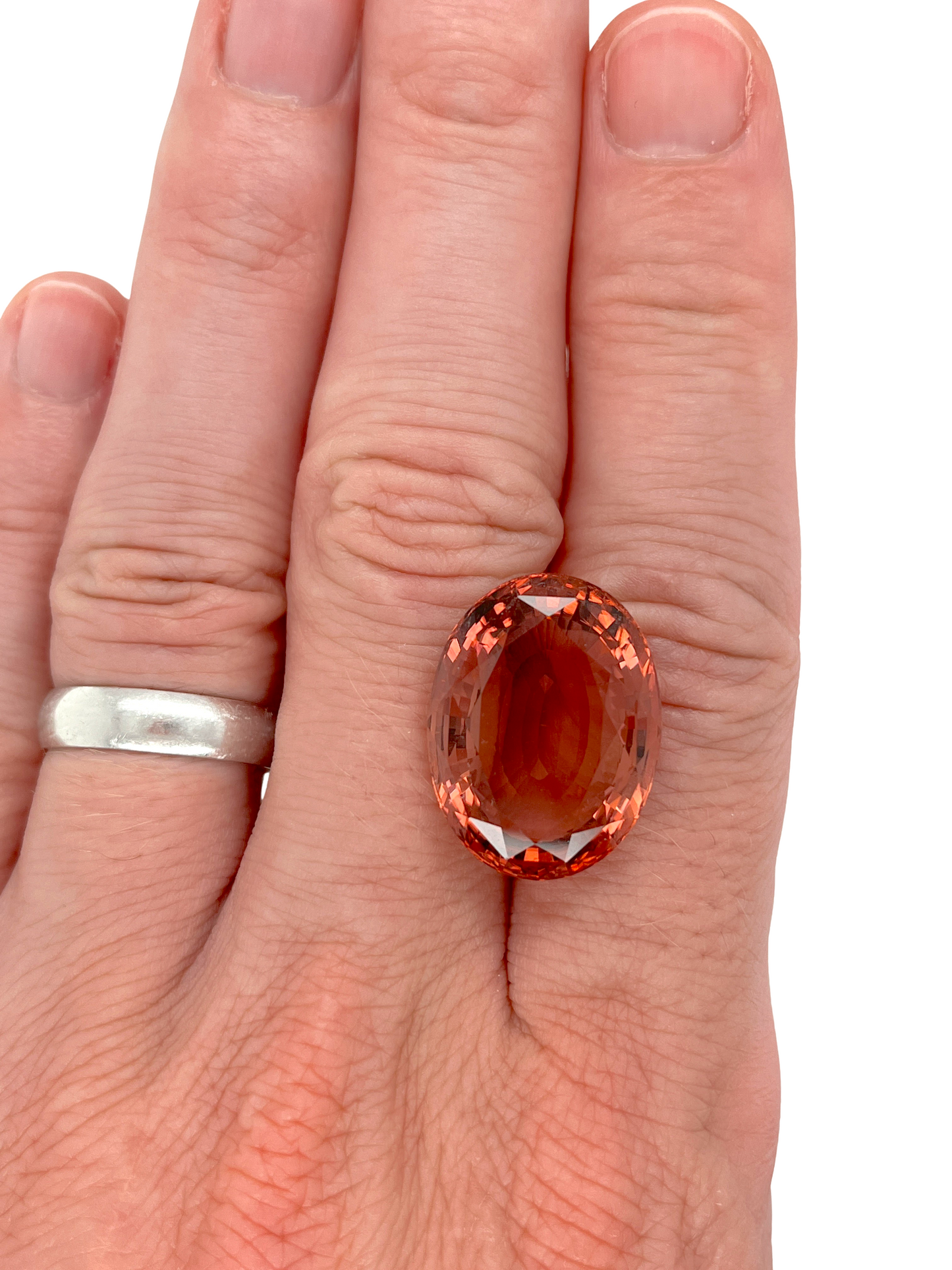 GIA 25.97 ct. Orangy Pink Tourmaline