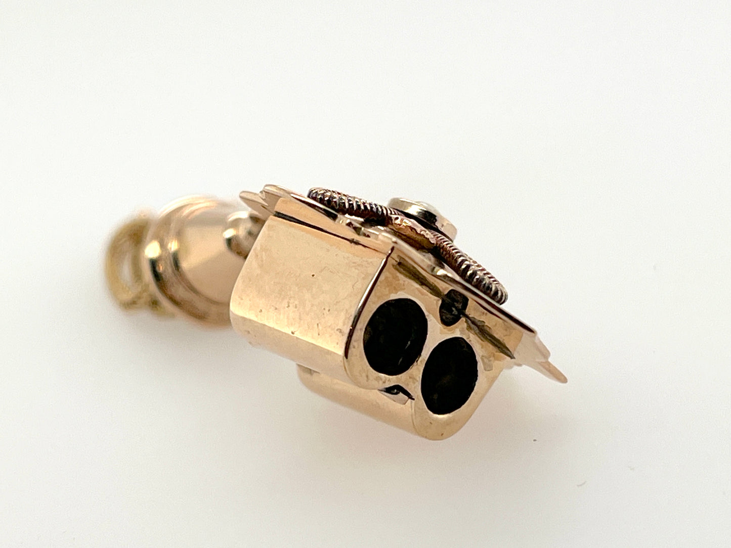 Victorian Era Taille d'Epargné Slide Pendant in 10K Gold