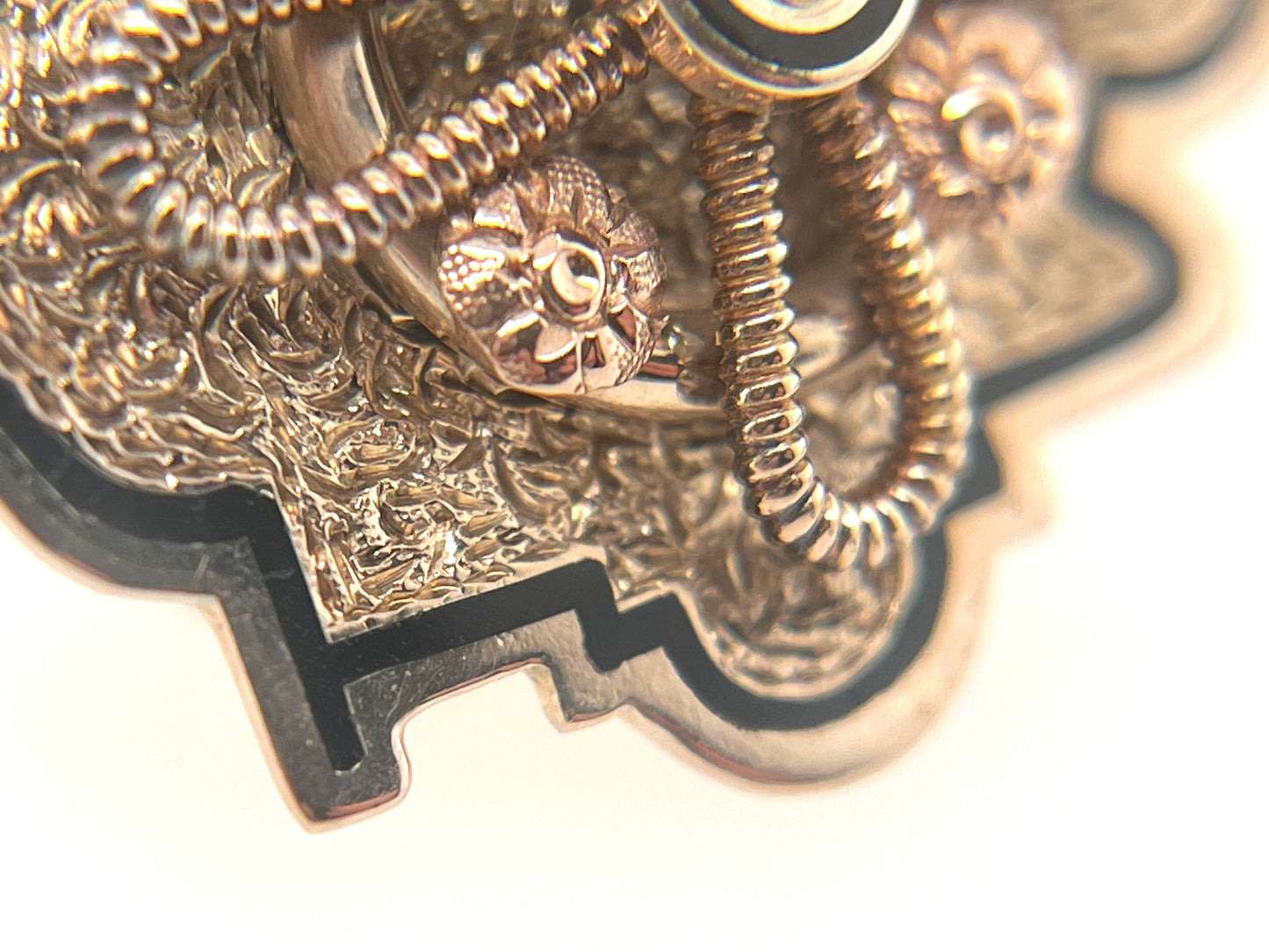 Victorian Era Taille d'Epargné Slide Pendant in 10K Gold