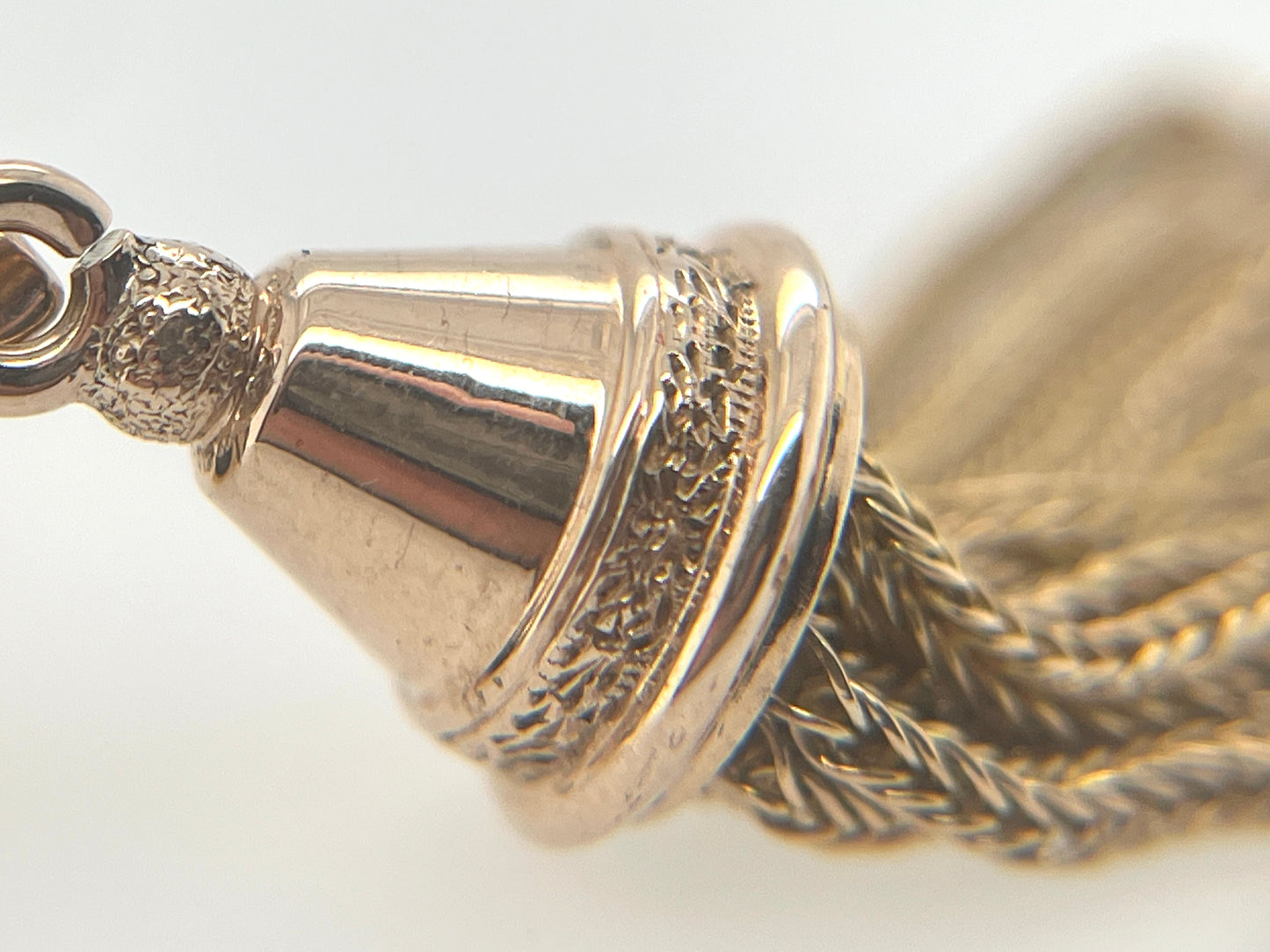 Victorian Era Taille d'Epargné Slide Pendant in 10K Gold