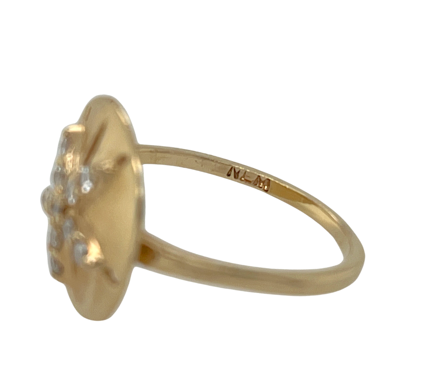 Diamond Sand Dollar Ring in 14K Gold