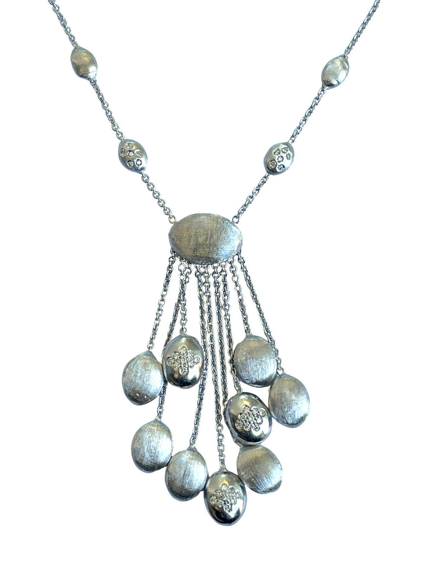 Rare Marco Bicego Diamond Necklace in 18K White Gold