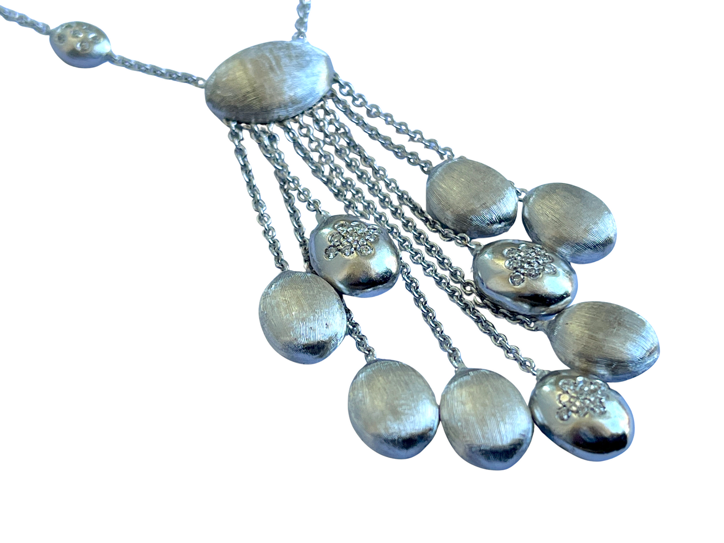 Rare Marco Bicego Diamond Necklace in 18K White Gold