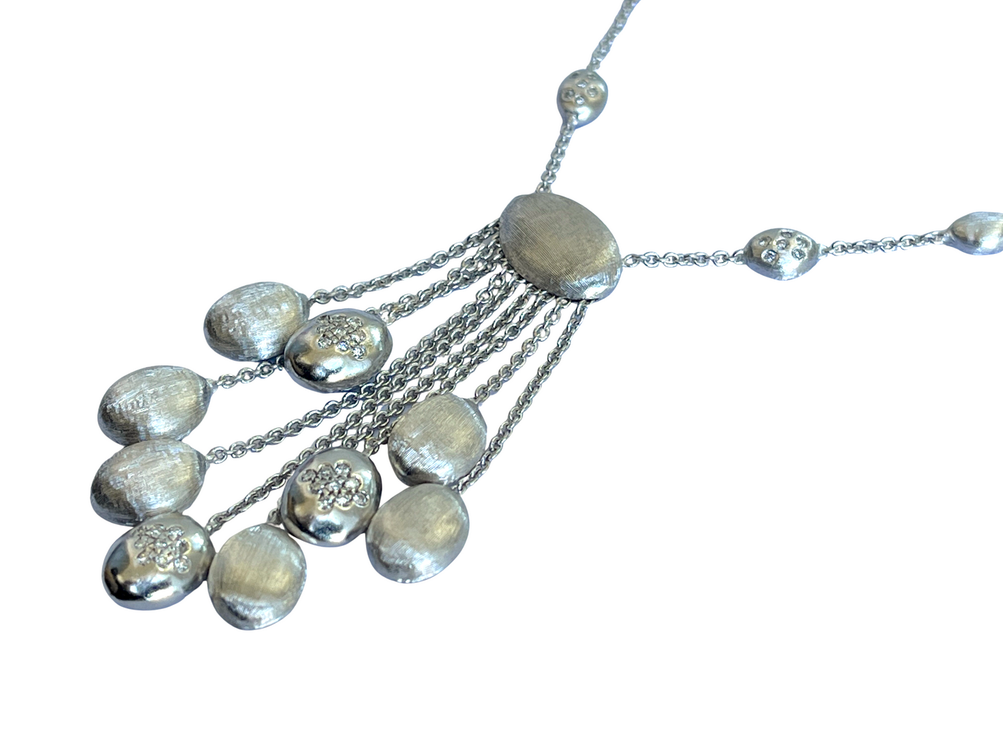 Rare Marco Bicego Diamond Necklace in 18K White Gold