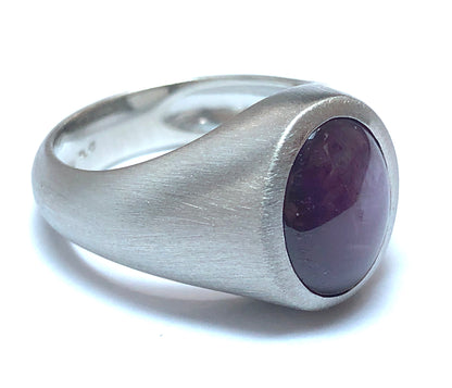 GIA 6.33 ct. No-Heat Star Sapphire Ring in Platinum