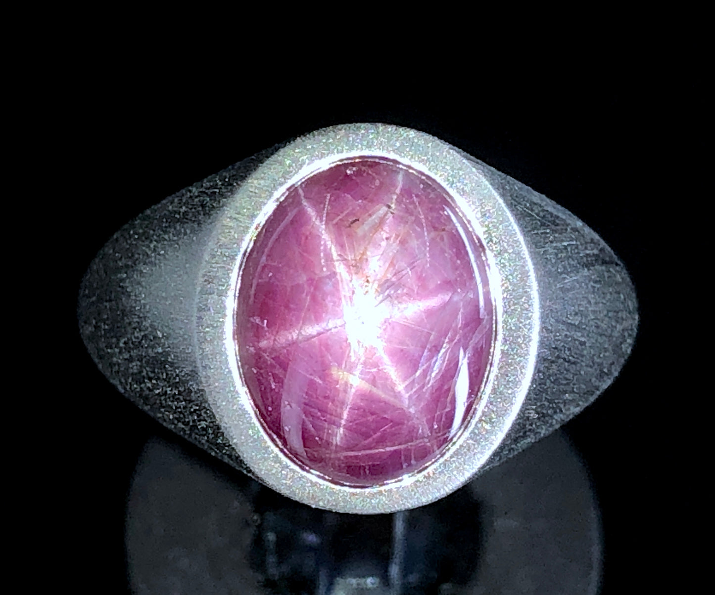 GIA 6.33 ct. No-Heat Star Sapphire Ring in Platinum