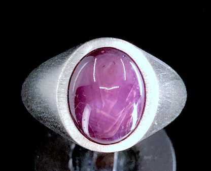 GIA 6.33 ct. No-Heat Star Sapphire Ring in Platinum