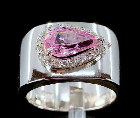 GIA 1.77 ct. No-Heat Padparadscha Sapphire & Diamond Ring in Platinum