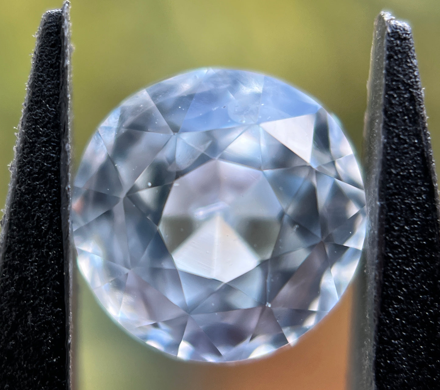 GIA 3.04 ct. Natural No Heat Very Light Blue Sapphire